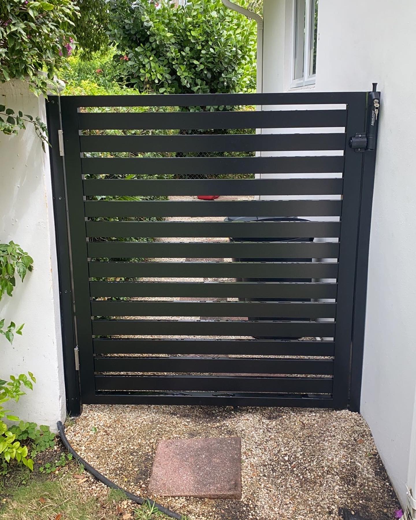 Black Horizontal Side Gate with Lock