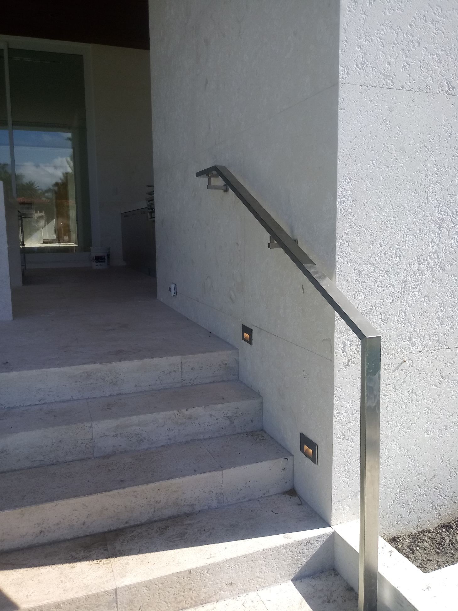 Stainless Steel Wall-Mounted Handrail with Lighting
