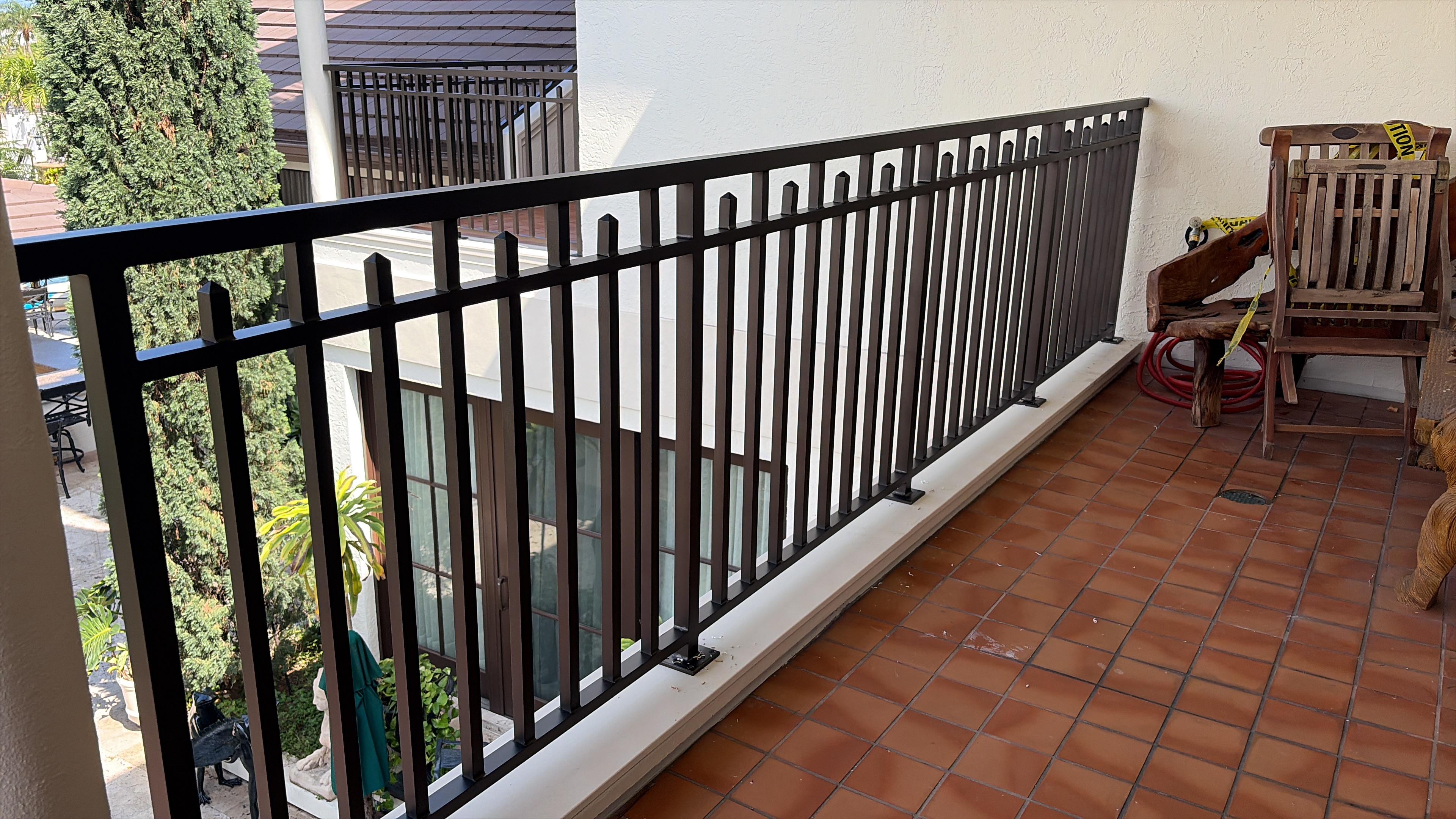 Aluminum Balcony Railing Close-Up