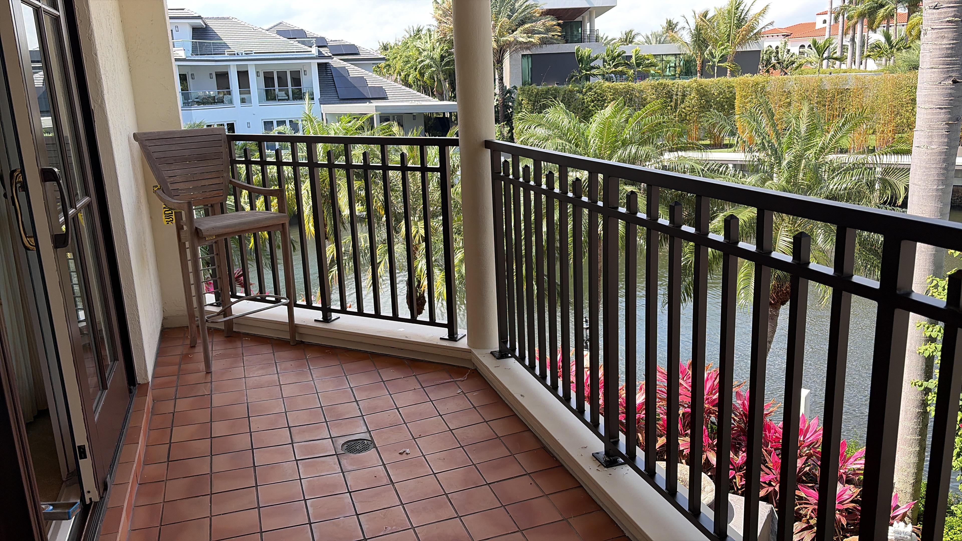Aluminum Balcony Railing with Waterfront View